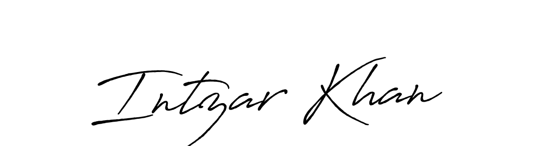 Design your own signature with our free online signature maker. With this signature software, you can create a handwritten (Antro_Vectra_Bolder) signature for name Intzar Khan. Intzar Khan signature style 7 images and pictures png