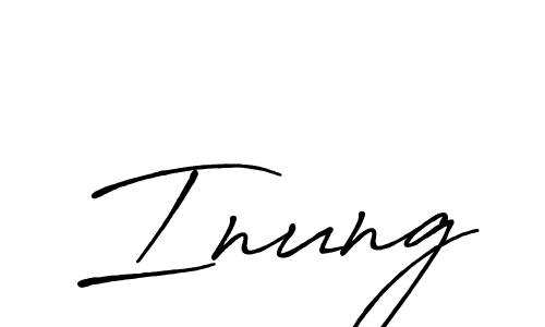 Create a beautiful signature design for name Inung. With this signature (Antro_Vectra_Bolder) fonts, you can make a handwritten signature for free. Inung signature style 7 images and pictures png