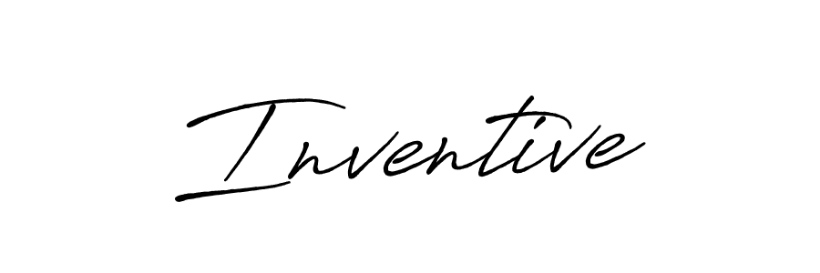 Create a beautiful signature design for name Inventive. With this signature (Antro_Vectra_Bolder) fonts, you can make a handwritten signature for free. Inventive signature style 7 images and pictures png