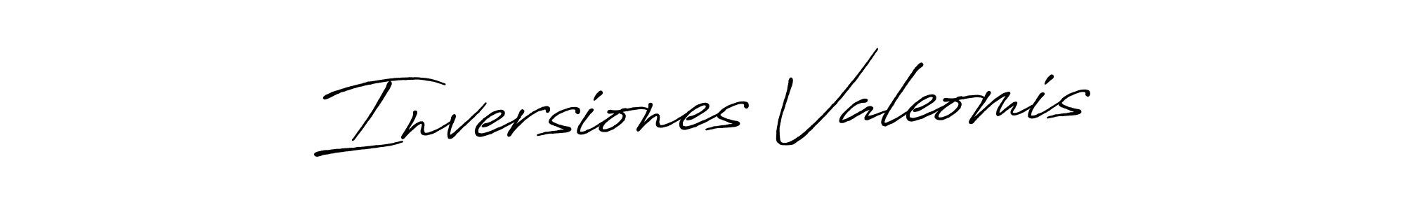 How to make Inversiones Valeomis signature? Antro_Vectra_Bolder is a professional autograph style. Create handwritten signature for Inversiones Valeomis name. Inversiones Valeomis signature style 7 images and pictures png