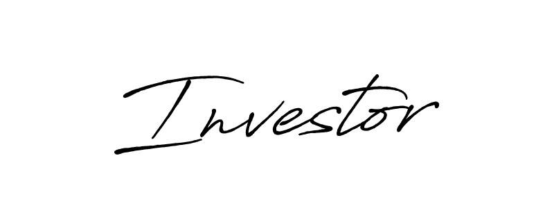 Best and Professional Signature Style for Investor. Antro_Vectra_Bolder Best Signature Style Collection. Investor signature style 7 images and pictures png