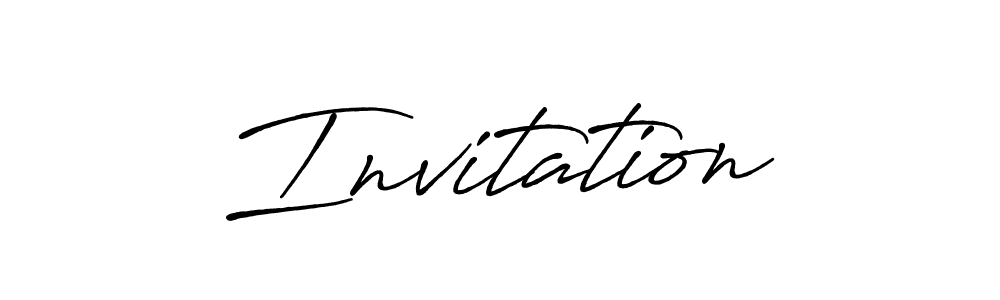 Use a signature maker to create a handwritten signature online. With this signature software, you can design (Antro_Vectra_Bolder) your own signature for name Invitation. Invitation signature style 7 images and pictures png