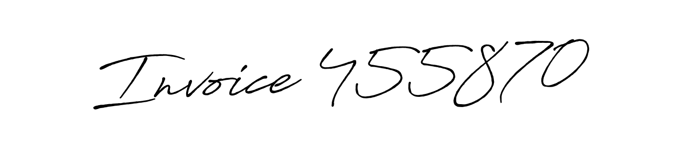 The best way (Antro_Vectra_Bolder) to make a short signature is to pick only two or three words in your name. The name Invoice 455870 include a total of six letters. For converting this name. Invoice 455870 signature style 7 images and pictures png