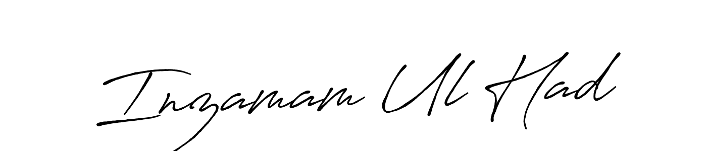Design your own signature with our free online signature maker. With this signature software, you can create a handwritten (Antro_Vectra_Bolder) signature for name Inzamam Ul Had. Inzamam Ul Had signature style 7 images and pictures png