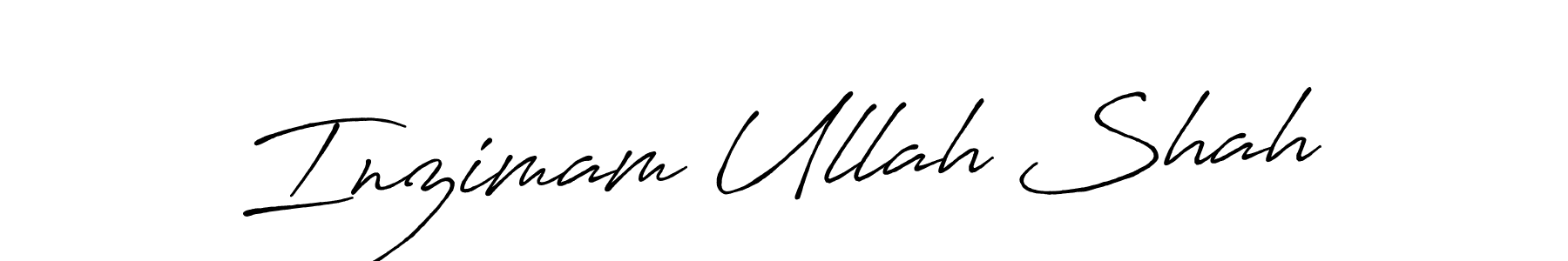 How to make Inzimam Ullah Shah name signature. Use Antro_Vectra_Bolder style for creating short signs online. This is the latest handwritten sign. Inzimam Ullah Shah signature style 7 images and pictures png