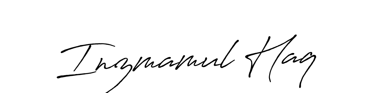 Use a signature maker to create a handwritten signature online. With this signature software, you can design (Antro_Vectra_Bolder) your own signature for name Inzmamul Haq. Inzmamul Haq signature style 7 images and pictures png