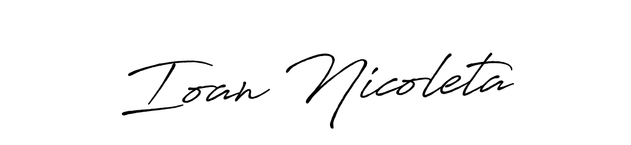 Antro_Vectra_Bolder is a professional signature style that is perfect for those who want to add a touch of class to their signature. It is also a great choice for those who want to make their signature more unique. Get Ioan Nicoleta name to fancy signature for free. Ioan Nicoleta signature style 7 images and pictures png