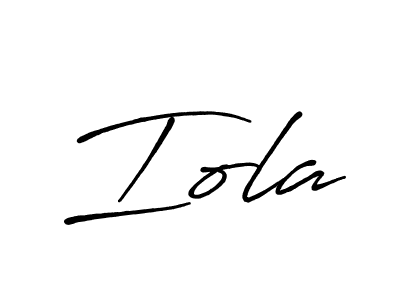 Make a beautiful signature design for name Iola. With this signature (Antro_Vectra_Bolder) style, you can create a handwritten signature for free. Iola signature style 7 images and pictures png