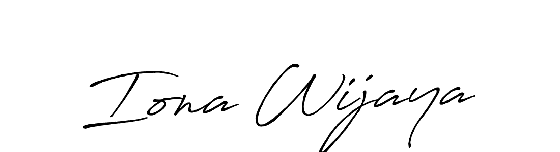 if you are searching for the best signature style for your name Iona Wijaya. so please give up your signature search. here we have designed multiple signature styles  using Antro_Vectra_Bolder. Iona Wijaya signature style 7 images and pictures png