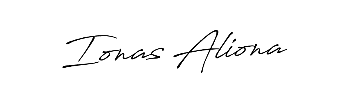 Design your own signature with our free online signature maker. With this signature software, you can create a handwritten (Antro_Vectra_Bolder) signature for name Ionas Aliona. Ionas Aliona signature style 7 images and pictures png