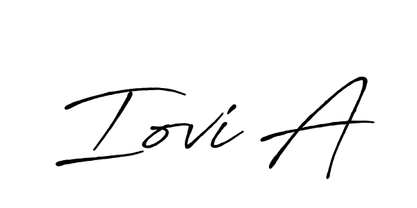 Iovi A stylish signature style. Best Handwritten Sign (Antro_Vectra_Bolder) for my name. Handwritten Signature Collection Ideas for my name Iovi A. Iovi A signature style 7 images and pictures png