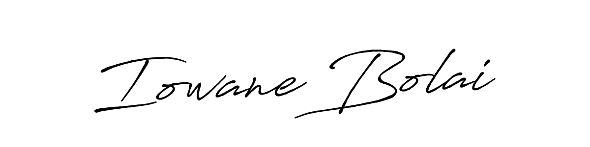 Use a signature maker to create a handwritten signature online. With this signature software, you can design (Antro_Vectra_Bolder) your own signature for name Iowane Bolai. Iowane Bolai signature style 7 images and pictures png