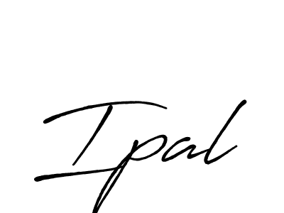 How to make Ipal name signature. Use Antro_Vectra_Bolder style for creating short signs online. This is the latest handwritten sign. Ipal signature style 7 images and pictures png