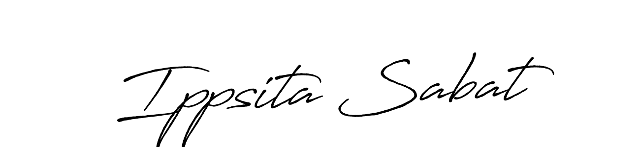 Make a beautiful signature design for name Ippsita Sabat. With this signature (Antro_Vectra_Bolder) style, you can create a handwritten signature for free. Ippsita Sabat signature style 7 images and pictures png