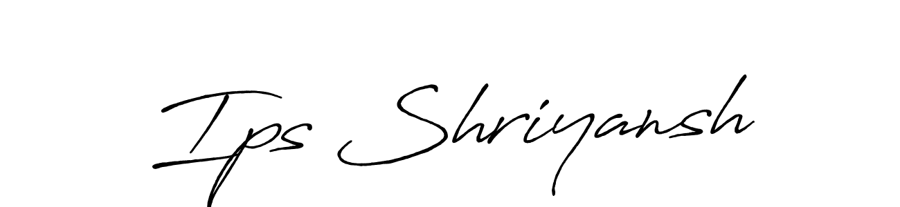 How to make Ips Shriyansh signature? Antro_Vectra_Bolder is a professional autograph style. Create handwritten signature for Ips Shriyansh name. Ips Shriyansh signature style 7 images and pictures png
