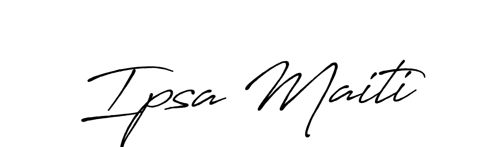 How to make Ipsa Maiti signature? Antro_Vectra_Bolder is a professional autograph style. Create handwritten signature for Ipsa Maiti name. Ipsa Maiti signature style 7 images and pictures png