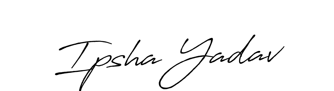 Use a signature maker to create a handwritten signature online. With this signature software, you can design (Antro_Vectra_Bolder) your own signature for name Ipsha Yadav. Ipsha Yadav signature style 7 images and pictures png