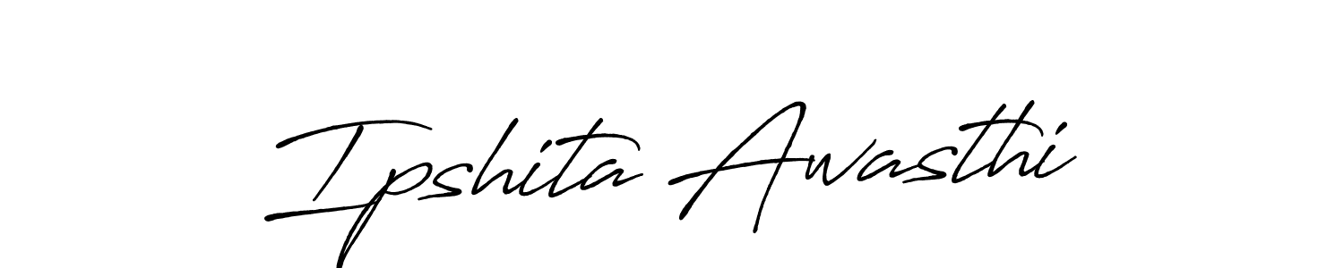 How to Draw Ipshita Awasthi signature style? Antro_Vectra_Bolder is a latest design signature styles for name Ipshita Awasthi. Ipshita Awasthi signature style 7 images and pictures png