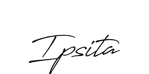 How to make Ipsita signature? Antro_Vectra_Bolder is a professional autograph style. Create handwritten signature for Ipsita name. Ipsita signature style 7 images and pictures png