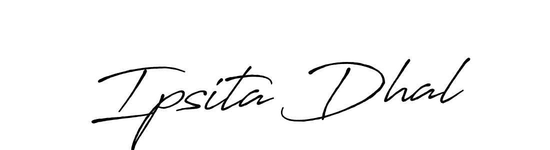 Make a beautiful signature design for name Ipsita Dhal. With this signature (Antro_Vectra_Bolder) style, you can create a handwritten signature for free. Ipsita Dhal signature style 7 images and pictures png
