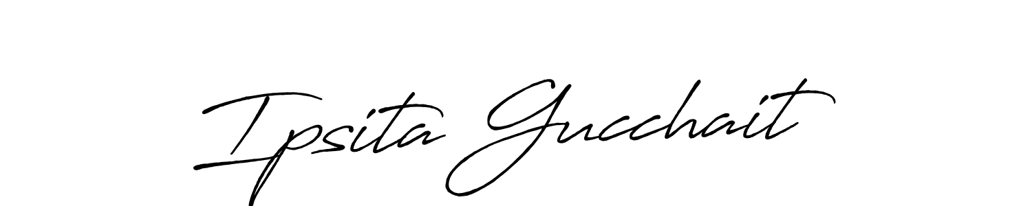 The best way (Antro_Vectra_Bolder) to make a short signature is to pick only two or three words in your name. The name Ipsita Gucchait include a total of six letters. For converting this name. Ipsita Gucchait signature style 7 images and pictures png