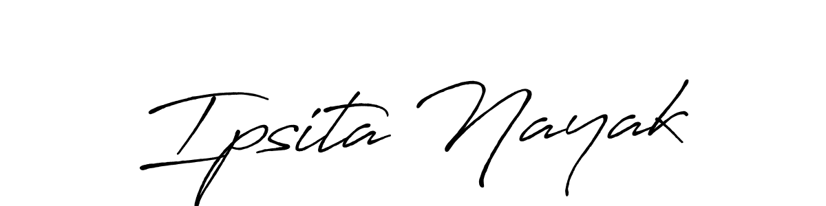 Create a beautiful signature design for name Ipsita Nayak. With this signature (Antro_Vectra_Bolder) fonts, you can make a handwritten signature for free. Ipsita Nayak signature style 7 images and pictures png