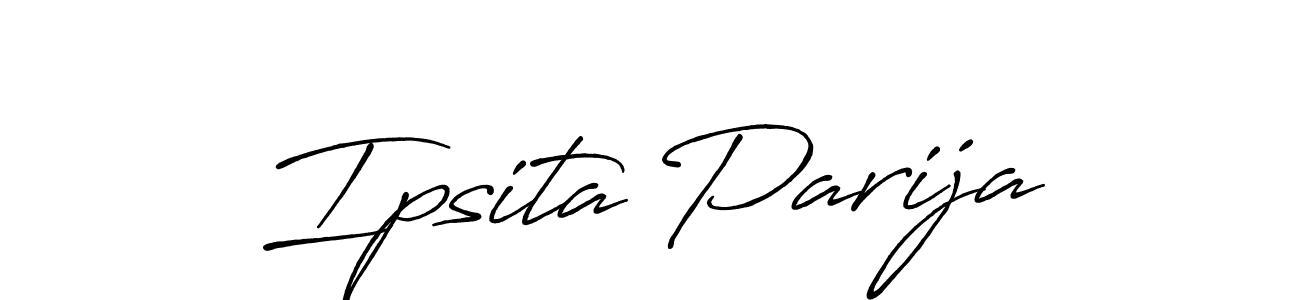 Also You can easily find your signature by using the search form. We will create Ipsita Parija name handwritten signature images for you free of cost using Antro_Vectra_Bolder sign style. Ipsita Parija signature style 7 images and pictures png