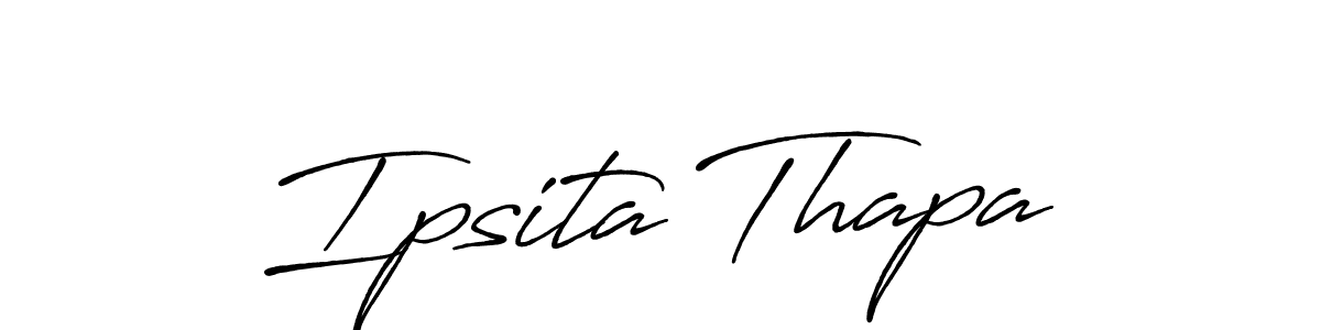 The best way (Antro_Vectra_Bolder) to make a short signature is to pick only two or three words in your name. The name Ipsita Thapa include a total of six letters. For converting this name. Ipsita Thapa signature style 7 images and pictures png