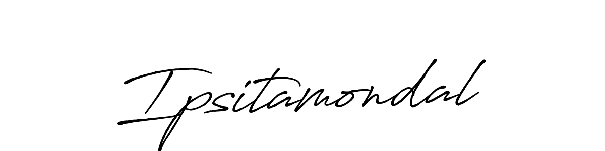 How to make Ipsitamondal signature? Antro_Vectra_Bolder is a professional autograph style. Create handwritten signature for Ipsitamondal name. Ipsitamondal signature style 7 images and pictures png