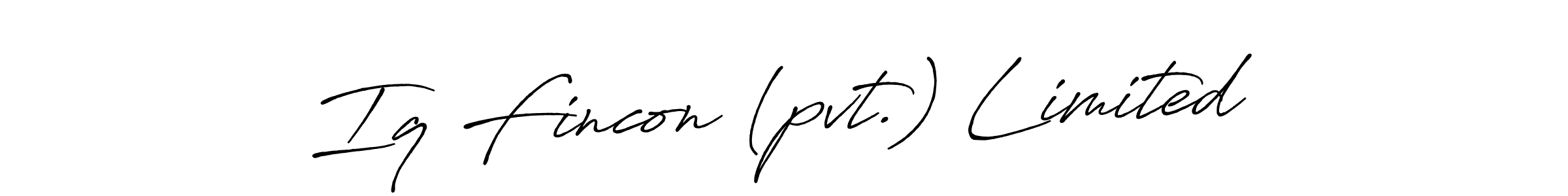 Create a beautiful signature design for name Iq Fincon (pvt.) Limited. With this signature (Antro_Vectra_Bolder) fonts, you can make a handwritten signature for free. Iq Fincon (pvt.) Limited signature style 7 images and pictures png