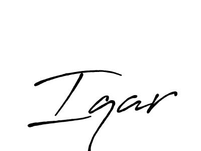 Design your own signature with our free online signature maker. With this signature software, you can create a handwritten (Antro_Vectra_Bolder) signature for name Iqar. Iqar signature style 7 images and pictures png