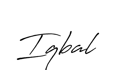 How to make Iqbal signature? Antro_Vectra_Bolder is a professional autograph style. Create handwritten signature for Iqbal name. Iqbal signature style 7 images and pictures png