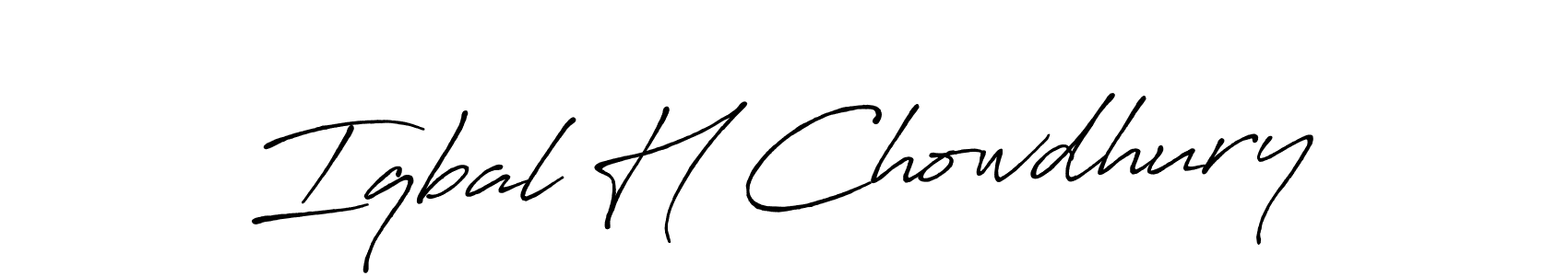 Create a beautiful signature design for name Iqbal H Chowdhury. With this signature (Antro_Vectra_Bolder) fonts, you can make a handwritten signature for free. Iqbal H Chowdhury signature style 7 images and pictures png