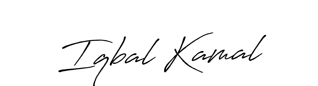 How to make Iqbal Kamal name signature. Use Antro_Vectra_Bolder style for creating short signs online. This is the latest handwritten sign. Iqbal Kamal signature style 7 images and pictures png