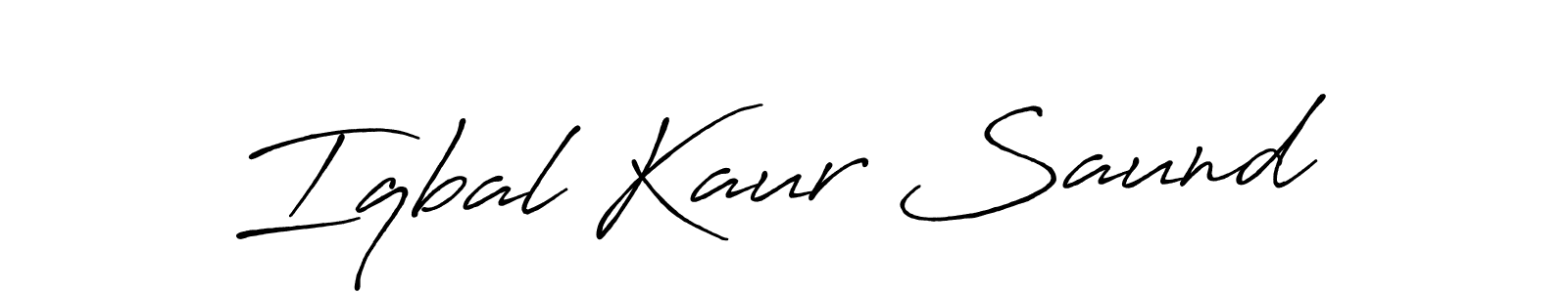 Also we have Iqbal Kaur Saund name is the best signature style. Create professional handwritten signature collection using Antro_Vectra_Bolder autograph style. Iqbal Kaur Saund signature style 7 images and pictures png