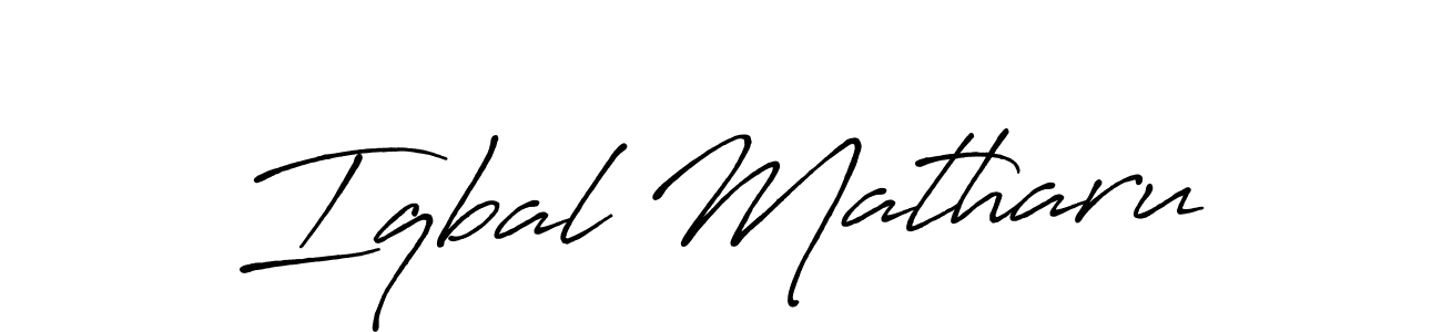 Also we have Iqbal Matharu name is the best signature style. Create professional handwritten signature collection using Antro_Vectra_Bolder autograph style. Iqbal Matharu signature style 7 images and pictures png