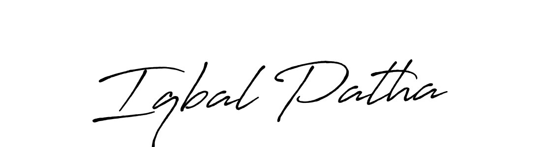 How to make Iqbal Patha name signature. Use Antro_Vectra_Bolder style for creating short signs online. This is the latest handwritten sign. Iqbal Patha signature style 7 images and pictures png