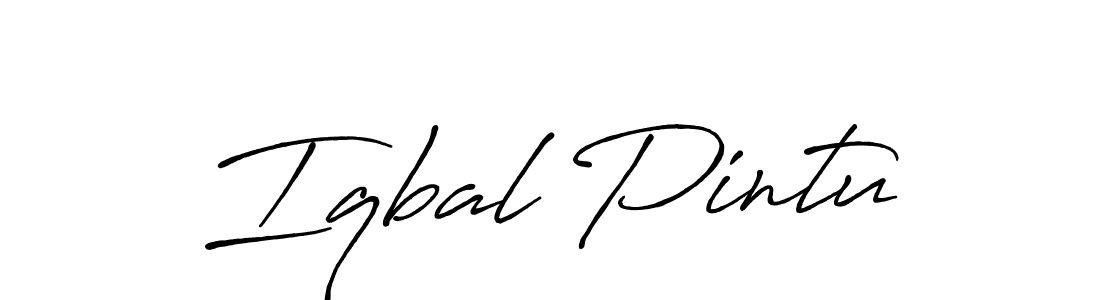 The best way (Antro_Vectra_Bolder) to make a short signature is to pick only two or three words in your name. The name Iqbal Pintu include a total of six letters. For converting this name. Iqbal Pintu signature style 7 images and pictures png