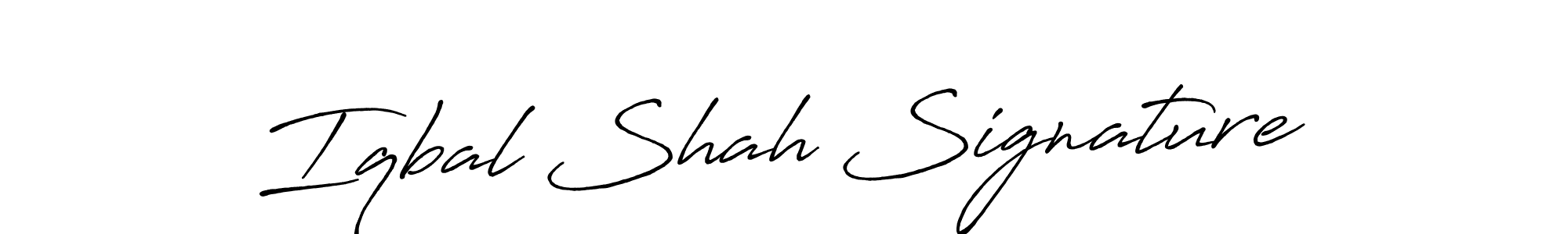 Create a beautiful signature design for name Iqbal Shah Signature. With this signature (Antro_Vectra_Bolder) fonts, you can make a handwritten signature for free. Iqbal Shah Signature signature style 7 images and pictures png