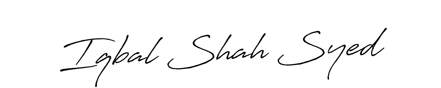 How to make Iqbal Shah Syed name signature. Use Antro_Vectra_Bolder style for creating short signs online. This is the latest handwritten sign. Iqbal Shah Syed signature style 7 images and pictures png