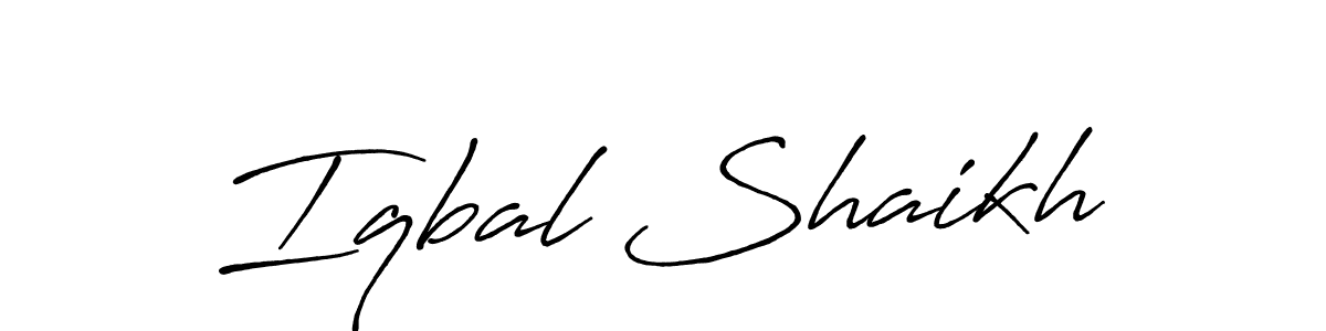 Antro_Vectra_Bolder is a professional signature style that is perfect for those who want to add a touch of class to their signature. It is also a great choice for those who want to make their signature more unique. Get Iqbal Shaikh name to fancy signature for free. Iqbal Shaikh signature style 7 images and pictures png