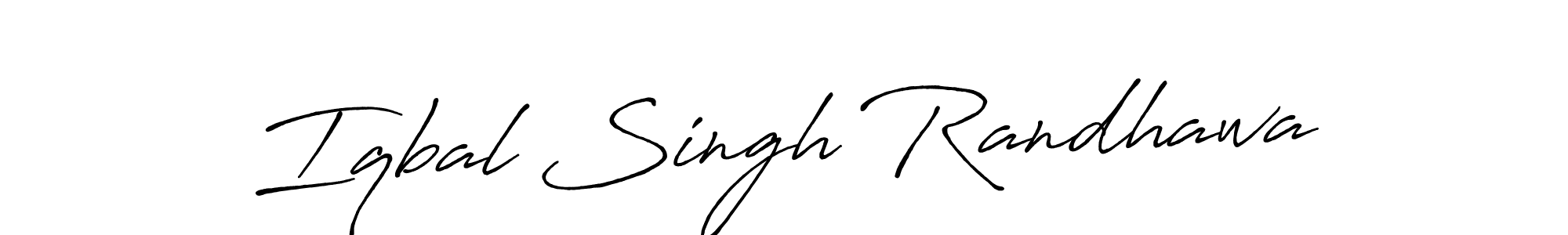 Design your own signature with our free online signature maker. With this signature software, you can create a handwritten (Antro_Vectra_Bolder) signature for name Iqbal Singh Randhawa. Iqbal Singh Randhawa signature style 7 images and pictures png