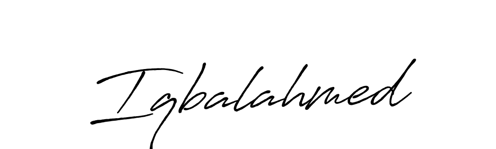 How to make Iqbalahmed signature? Antro_Vectra_Bolder is a professional autograph style. Create handwritten signature for Iqbalahmed name. Iqbalahmed signature style 7 images and pictures png