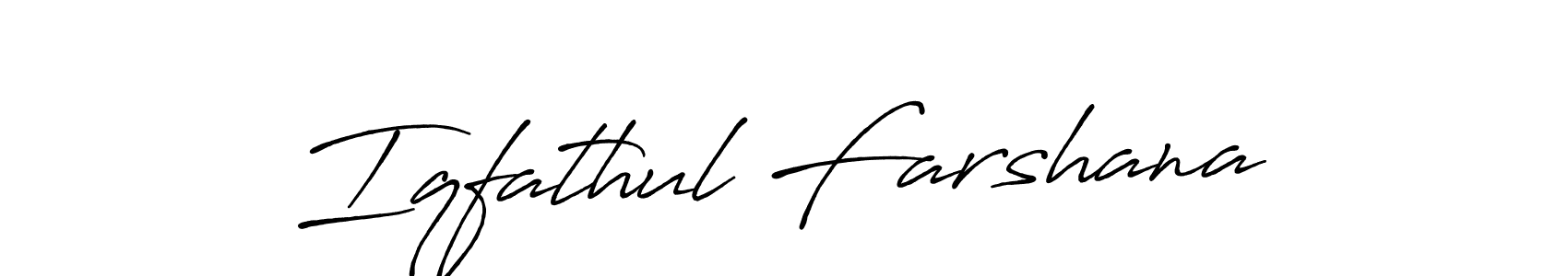 It looks lik you need a new signature style for name Iqfathul Farshana. Design unique handwritten (Antro_Vectra_Bolder) signature with our free signature maker in just a few clicks. Iqfathul Farshana signature style 7 images and pictures png