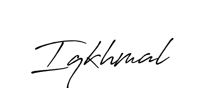 Iqkhmal stylish signature style. Best Handwritten Sign (Antro_Vectra_Bolder) for my name. Handwritten Signature Collection Ideas for my name Iqkhmal. Iqkhmal signature style 7 images and pictures png