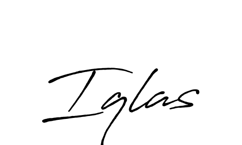 Iqlas stylish signature style. Best Handwritten Sign (Antro_Vectra_Bolder) for my name. Handwritten Signature Collection Ideas for my name Iqlas. Iqlas signature style 7 images and pictures png