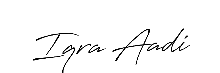 Design your own signature with our free online signature maker. With this signature software, you can create a handwritten (Antro_Vectra_Bolder) signature for name Iqra Aadi. Iqra Aadi signature style 7 images and pictures png