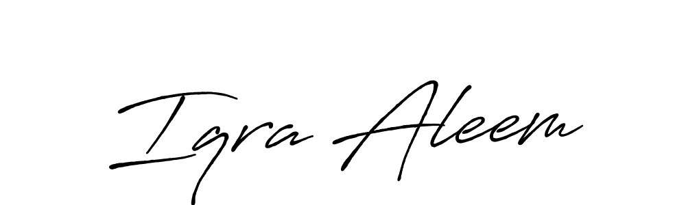You can use this online signature creator to create a handwritten signature for the name Iqra Aleem. This is the best online autograph maker. Iqra Aleem signature style 7 images and pictures png