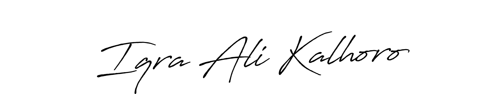 The best way (Antro_Vectra_Bolder) to make a short signature is to pick only two or three words in your name. The name Iqra Ali Kalhoro include a total of six letters. For converting this name. Iqra Ali Kalhoro signature style 7 images and pictures png