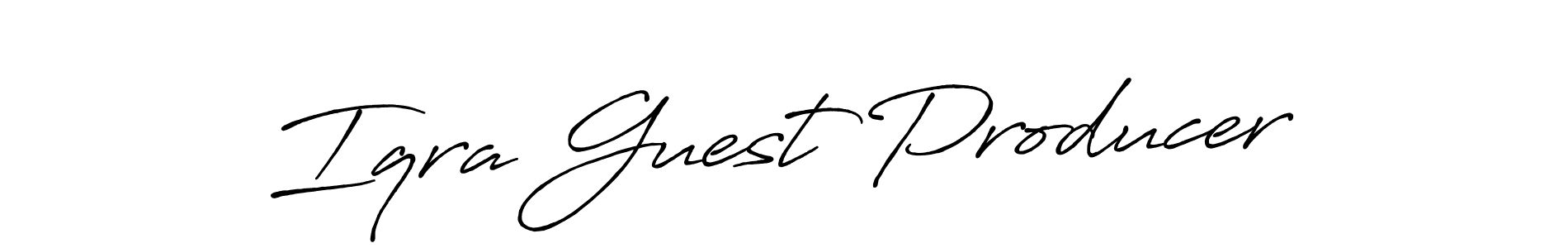 See photos of Iqra Guest Producer official signature by Spectra . Check more albums & portfolios. Read reviews & check more about Antro_Vectra_Bolder font. Iqra Guest Producer signature style 7 images and pictures png